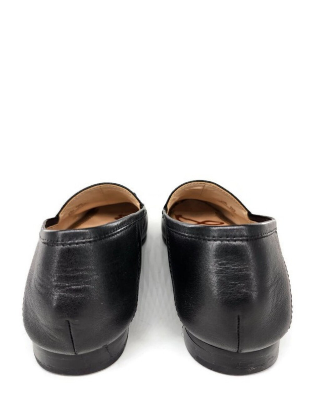 Sam Edelman Loraine Black Leather Gold Horsebit Slip-On Loafer Flats - Picture 7 of 12